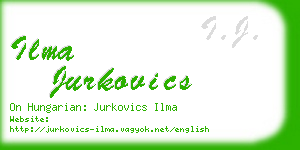 ilma jurkovics business card